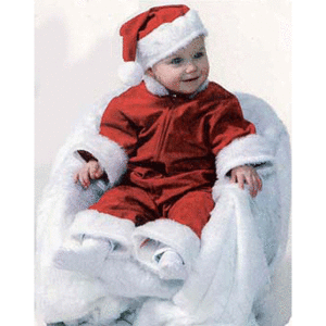 Baby kerstmannen kostuum/verkleedkleding