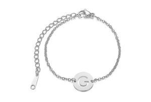 Letter armband Zilverkleurig - G