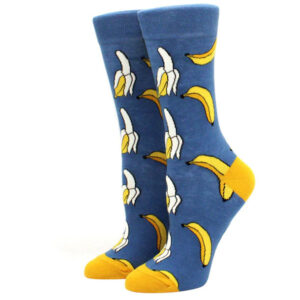 Printed Socks Banaan - blauw