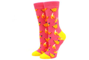 Printed Socks Banaan - roze
