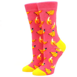 Printed Socks Banaan - roze