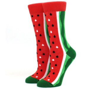 Printed Socks Watermeloen - rood