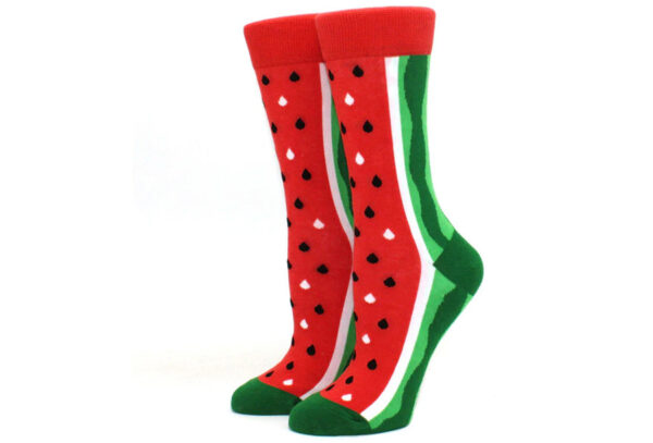 Printed Socks Watermeloen - rood