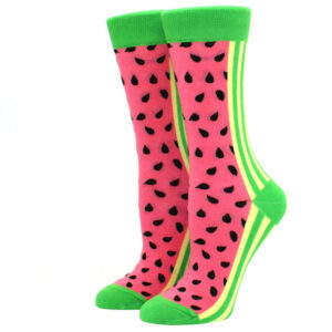 Printed Socks Watermeloen - roze