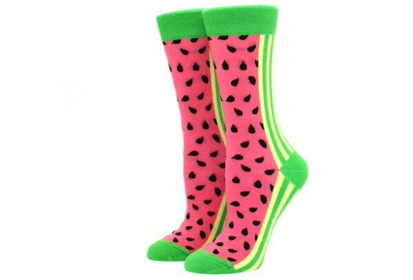 Printed Socks Watermeloen - roze