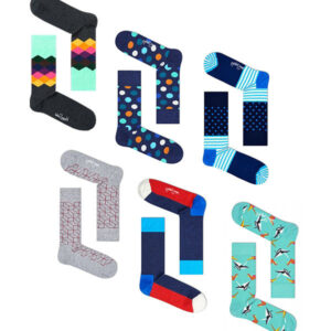 6-PACK Happy Socks - Maat: 41-46 - Koopjedeal - De beste Deals & Dagaanbiedingen